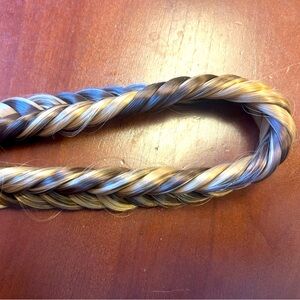 Madison Braid Blonde Brunette Halo headband with elastic - highlighted hair